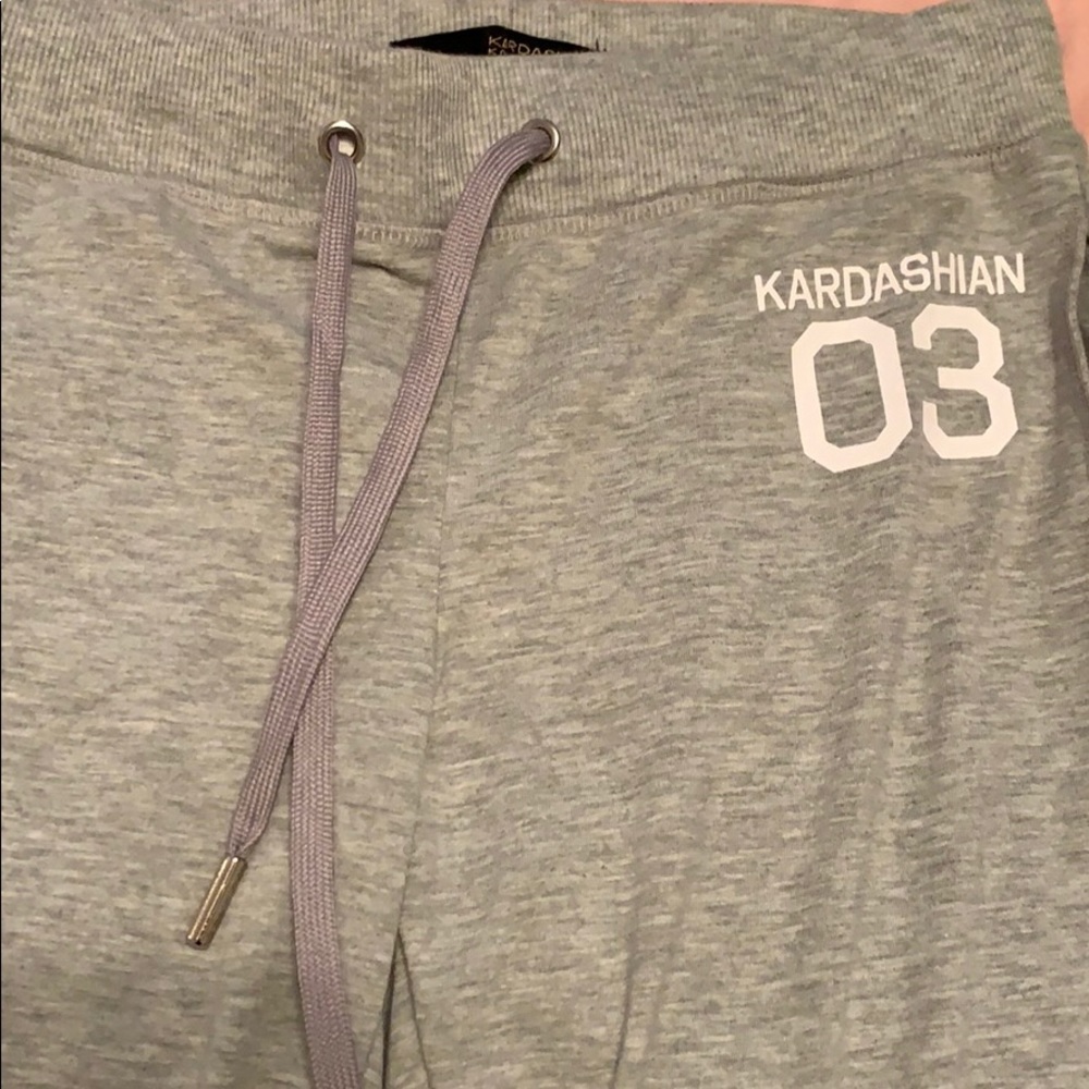 Grey kardashian jogger pants